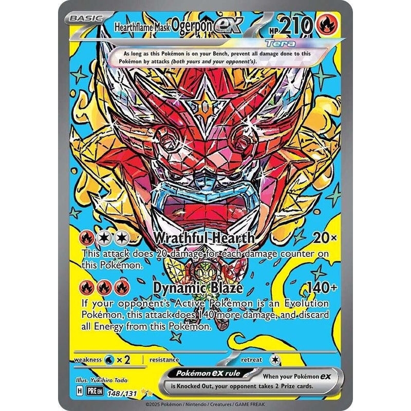 Hearthflame Mask Ogerpon ex (148/131) [Scarlet & Violet: Prismatic Evolutions]
