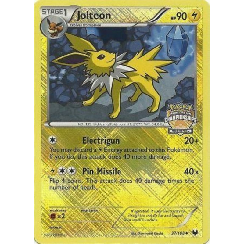 Jolteon (37/108) (Regional Championship) [League & Championship Cards]