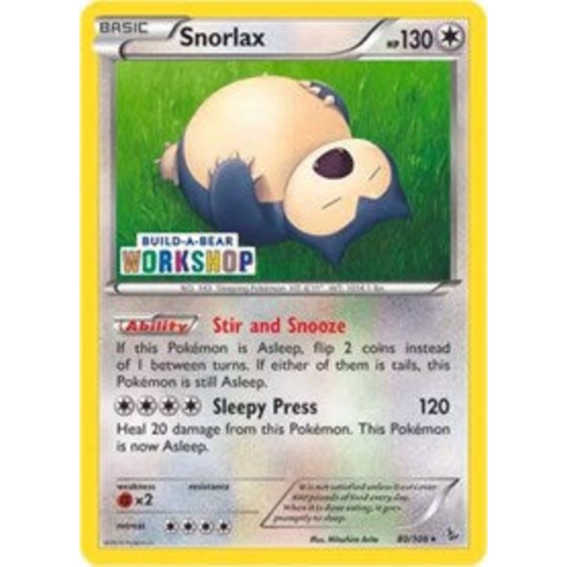 Snorlax (80/106) (Build-a-Bear Workshop Exclusive) [XY: Flashfire]