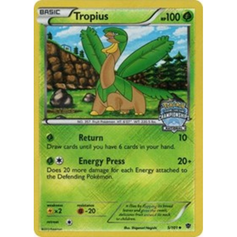 Tropius (5/101) (National Championship Staff Promo) [Black & White: Plasma Blast]