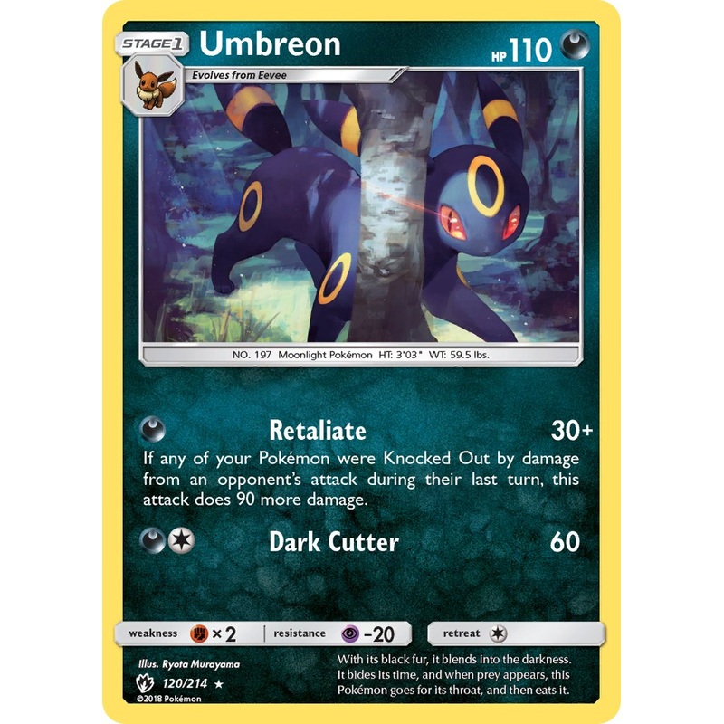 Umbreon (120/214) (Cosmos Holo) (Blister Exclusive) [Sun & Moon: Lost Thunder]
