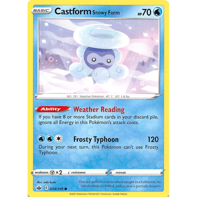 Castform Snowy Form (034/198) [Sword & Shield: Chilling Reign]