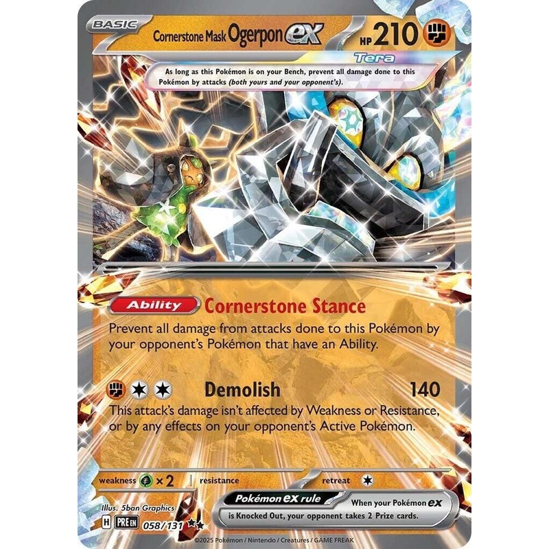 Cornerstone Mask Ogerpon ex (058/131) [Scarlet & Violet: Prismatic Evolutions]