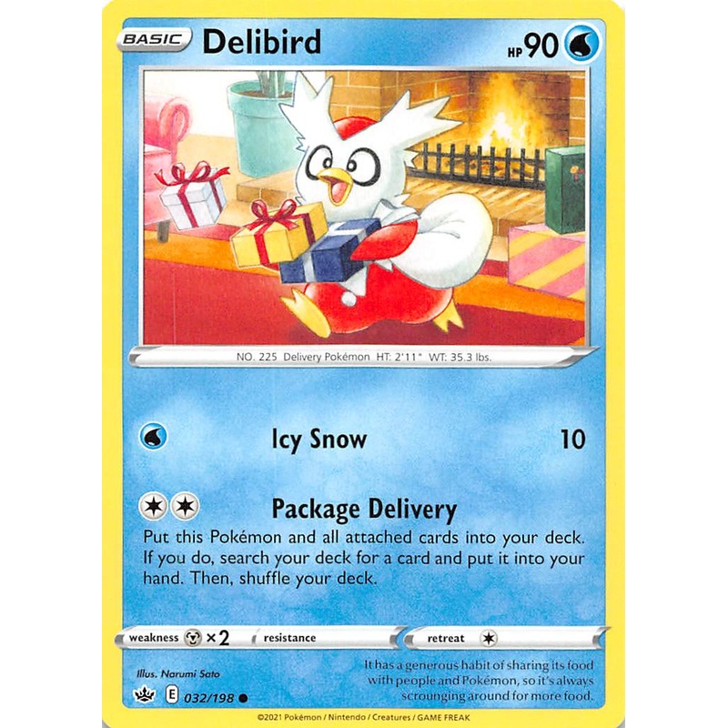 Delibird (032/198) [Sword & Shield: Chilling Reign]