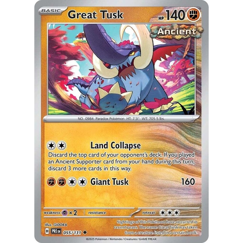 Great Tusk (055/131) [Scarlet & Violet: Prismatic Evolutions]