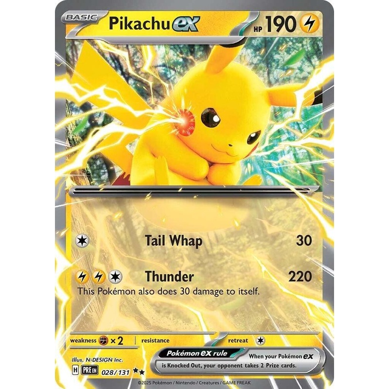 Pikachu ex (028/131) [Scarlet & Violet: Prismatic Evolutions]