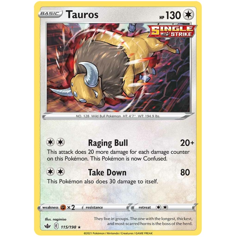 Tauros (115/198) [Sword & Shield: Chilling Reign]