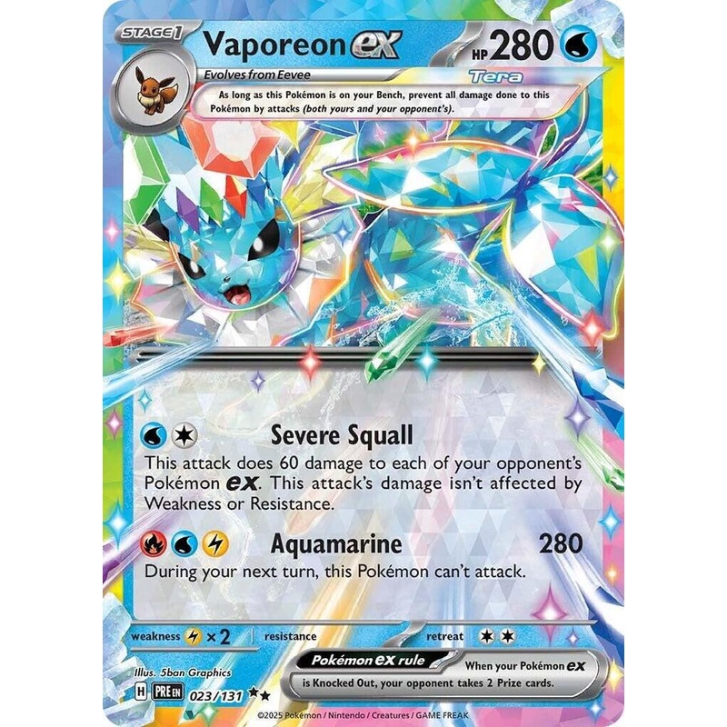 Vaporeon ex (023/131) [Scarlet & Violet: Prismatic Evolutions]
