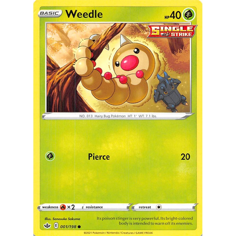 Weedle (001/198) [Sword & Shield: Chilling Reign]