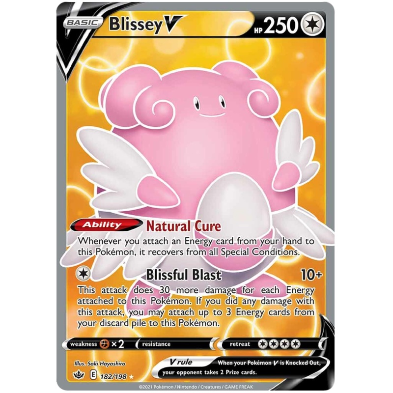 Blissey V (182/198) [Sword & Shield: Chilling Reign]