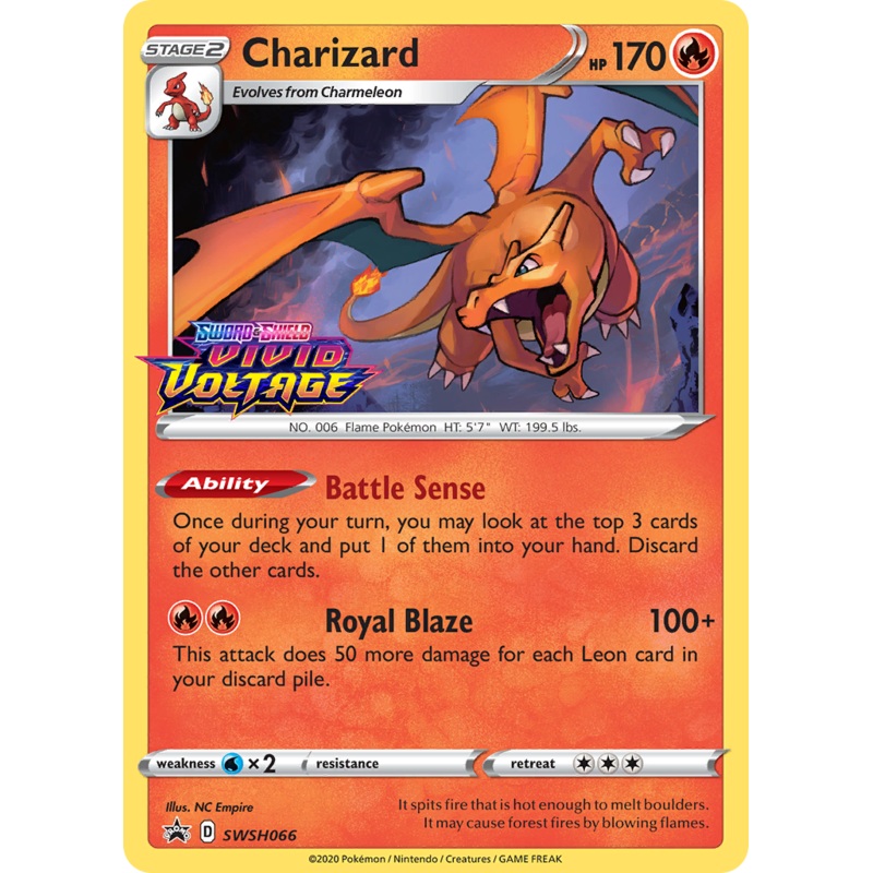 Charizard (SWSH066) (Prerelease Promo) [Sword & Shield: Black Star Promos]