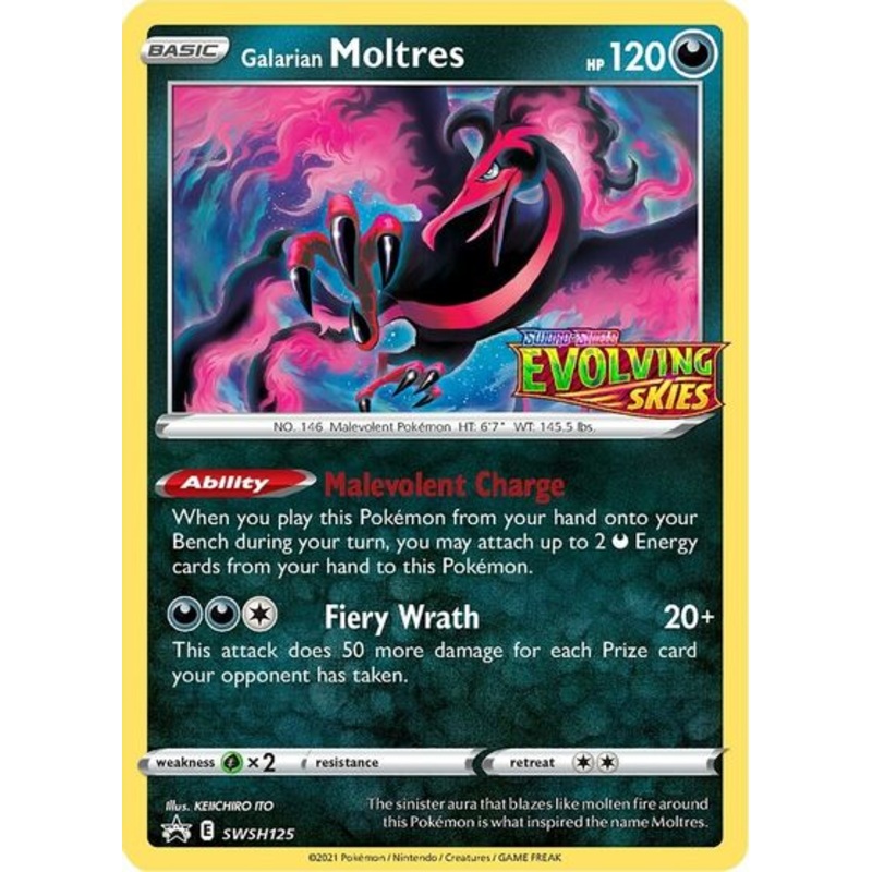 Galarian Moltres (SWSH125) (Prerelease Promo) [Sword & Shield: Black Star Promos]