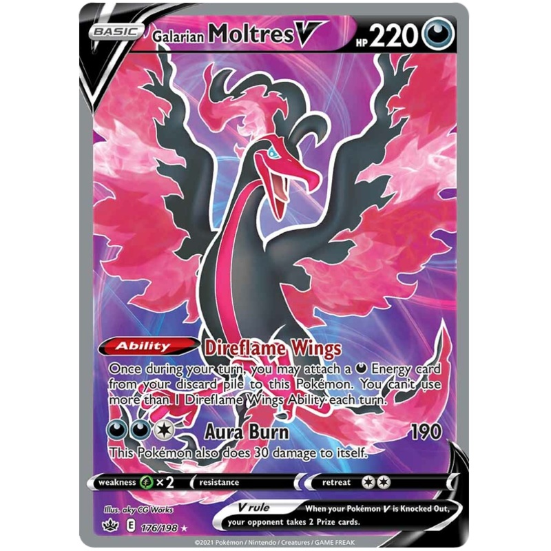 Galarian Moltres V (176/198) [Sword & Shield: Chilling Reign]