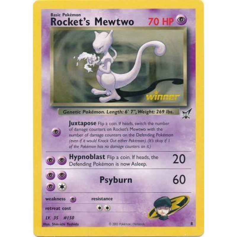Rocket's Mewtwo (8) (Jumbo Card) [Best of Promos]