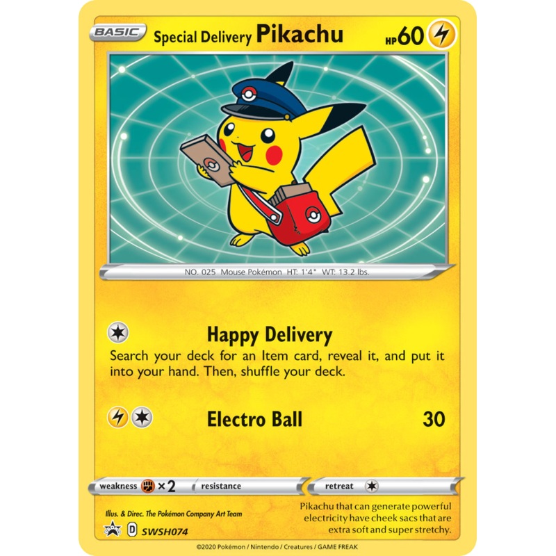 Special Delivery Pikachu (SWSH074) [Sword & Shield: Black Star Promos]