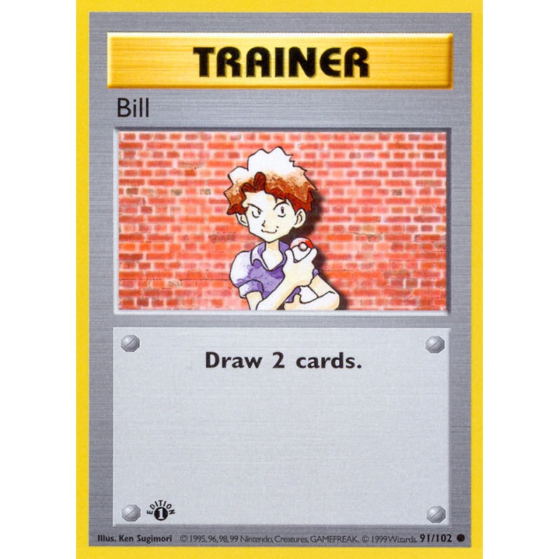 Bill (91/102) (Shadowless) [Base Set 1st Edition]