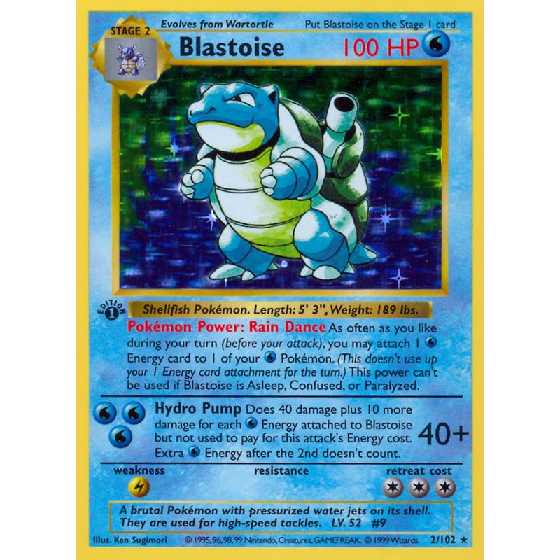 Blastoise (2/102) (Shadowless) [Base Set 1st Edition]