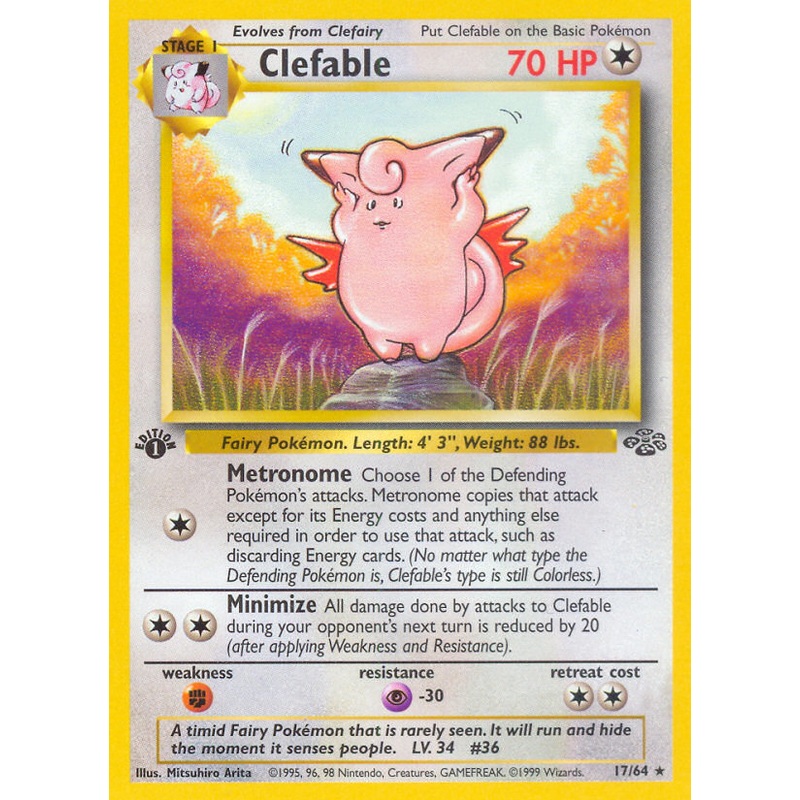 Clefable (17/64) [Jungle 1st Edition]