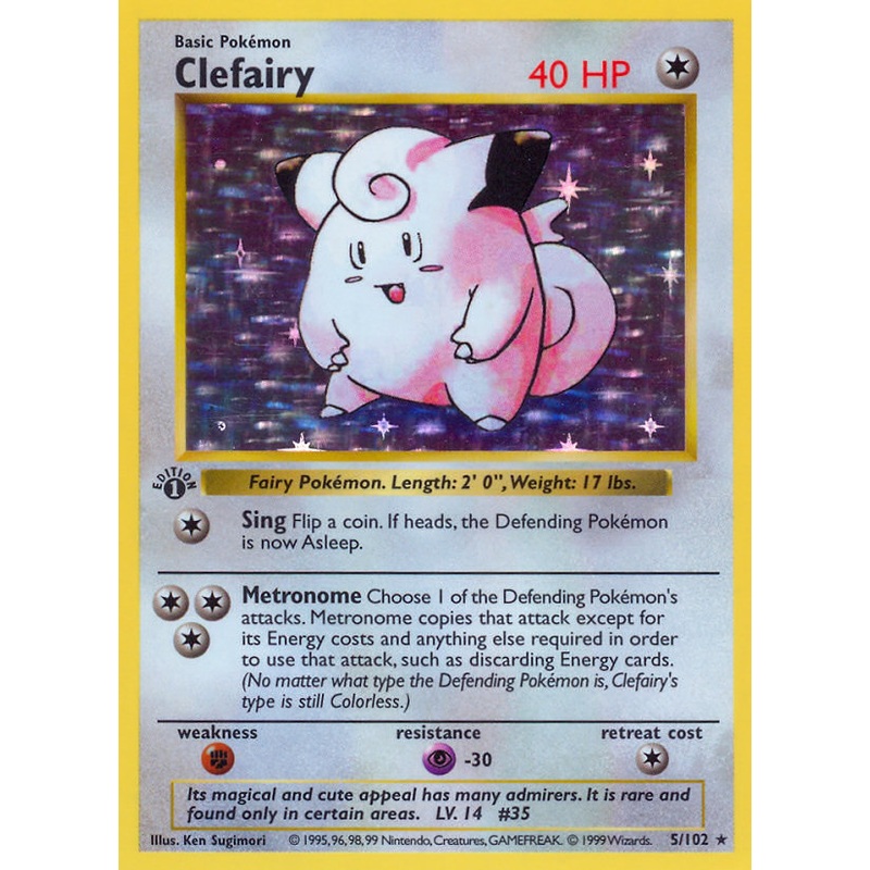 Clefairy (5/102) (Shadowless) [Base Set 1st Edition]