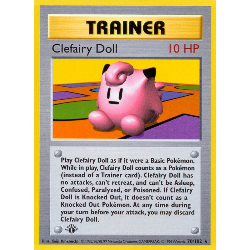 Clefairy Doll (70/102) (Shadowless) [Base Set 1st Edition]