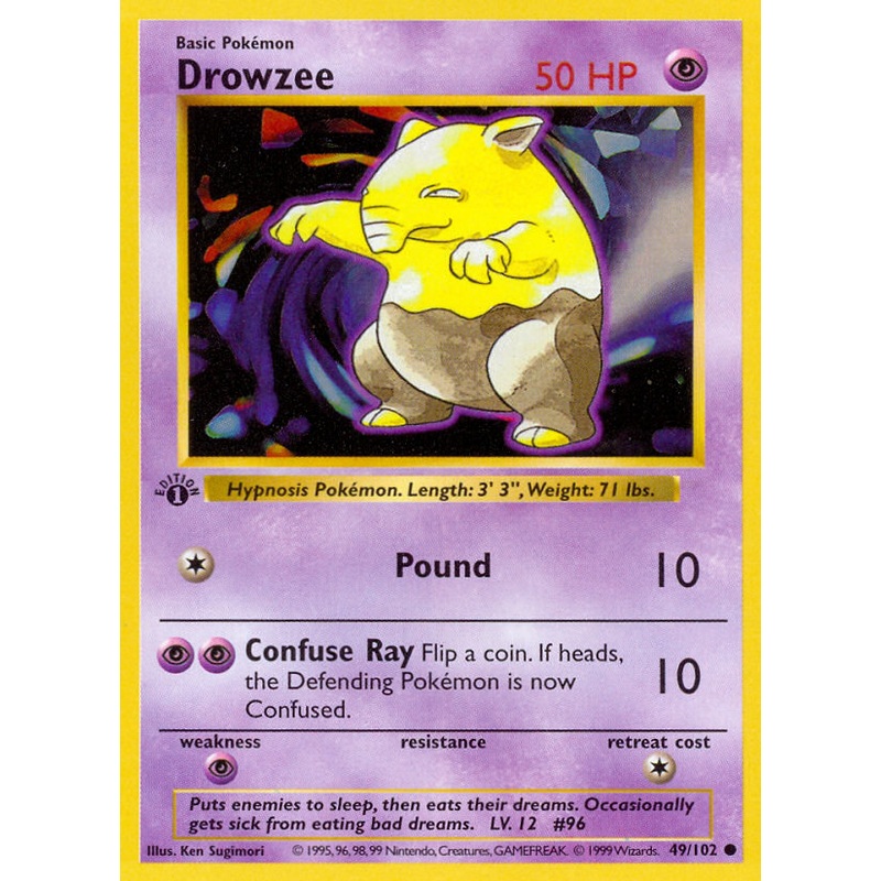 Drowzee (49/102) (Shadowless) [Base Set 1st Edition]