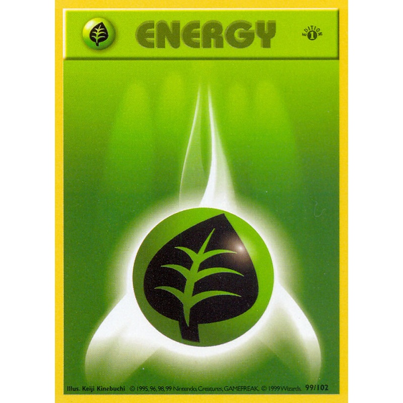 Grass Energy (99/102) (Shadowless) [Base Set 1st Edition]