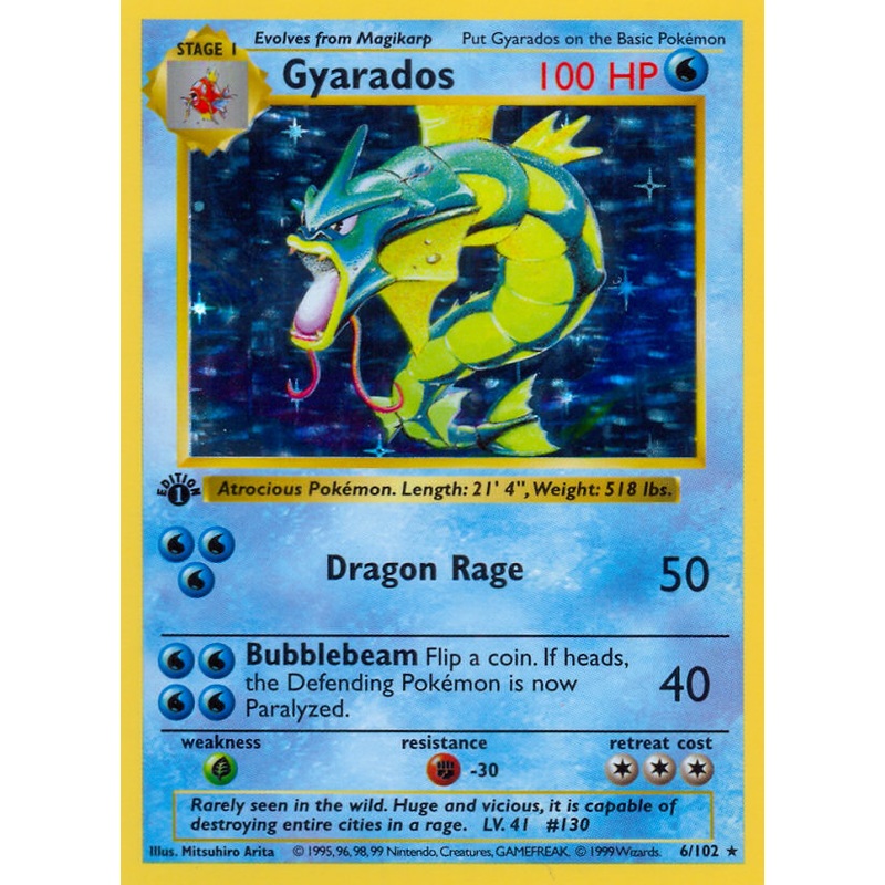 Gyarados (6/102) (Shadowless) [Base Set 1st Edition]
