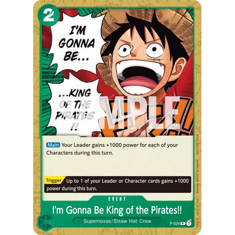 I'm Gonna Be King of the Pirates!! [One Piece Promotion Cards]