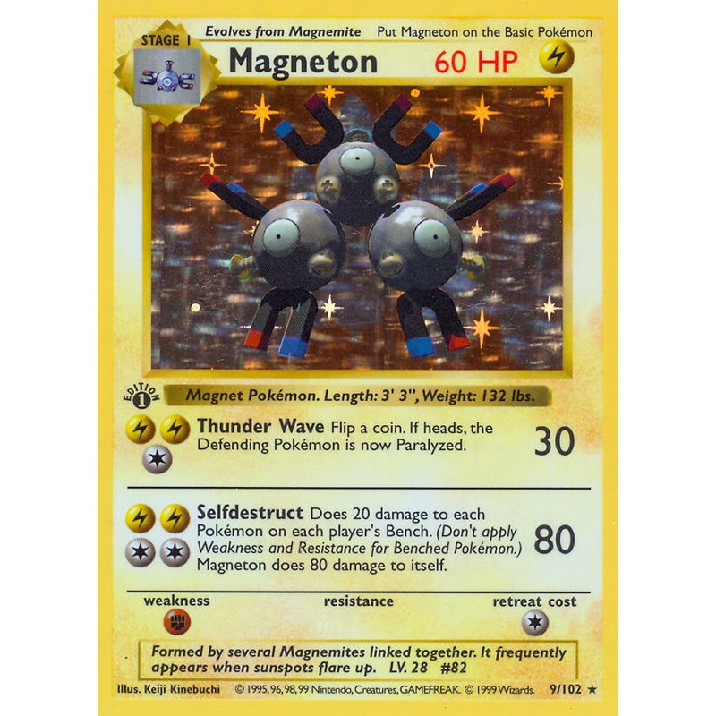 Magneton (9/102) (Shadowless) [Base Set 1st Edition]