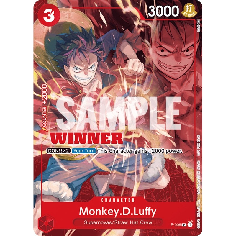 Monkey.D.Luffy (P-006) (Winner Pack Vol. 1) [One Piece Promotion Cards]