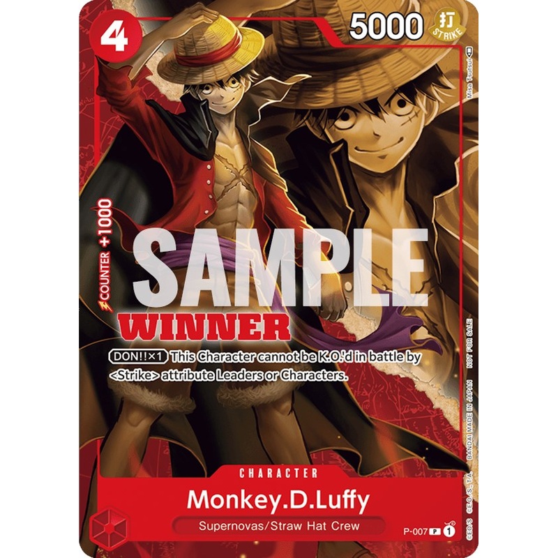 Monkey.D.Luffy (P-007) (Winner Pack Vol. 1) [One Piece Promotion Cards]