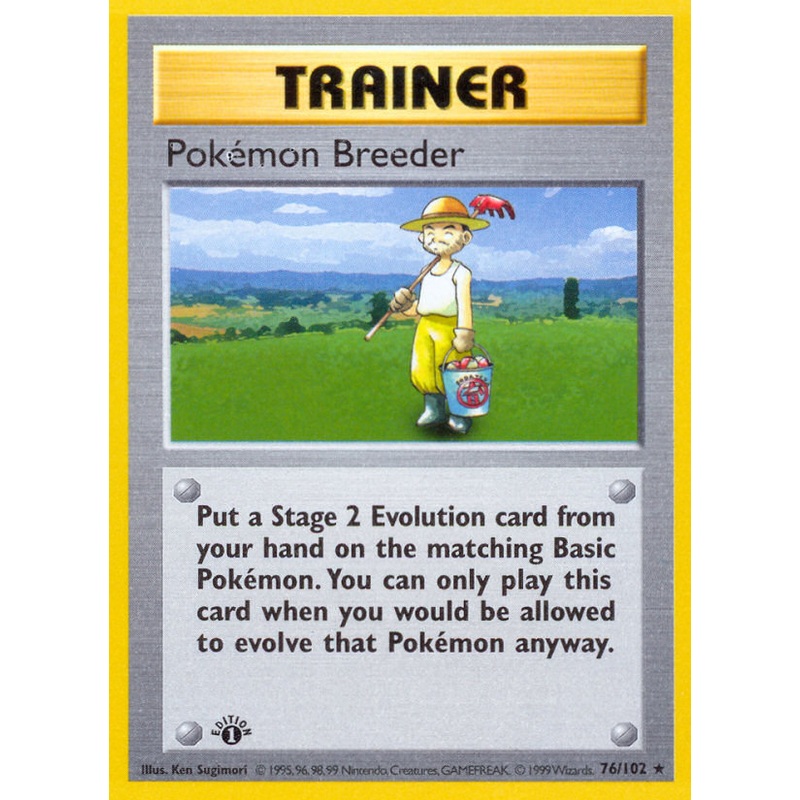 Pokemon Breeder (76/102) (Shadowless) [Base Set 1st Edition]