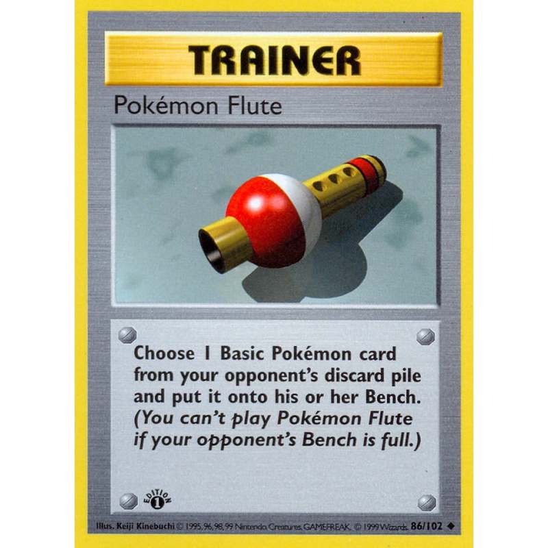 Pokemon Flute (86/102) (Shadowless) [Base Set 1st Edition]