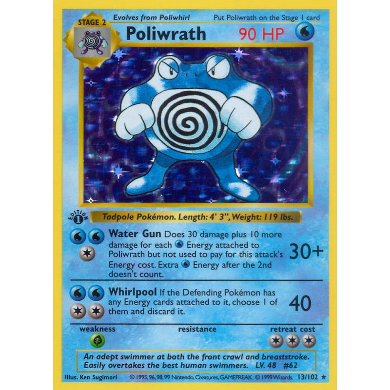 Poliwrath (13/102) (Shadowless) [Base Set 1st Edition]