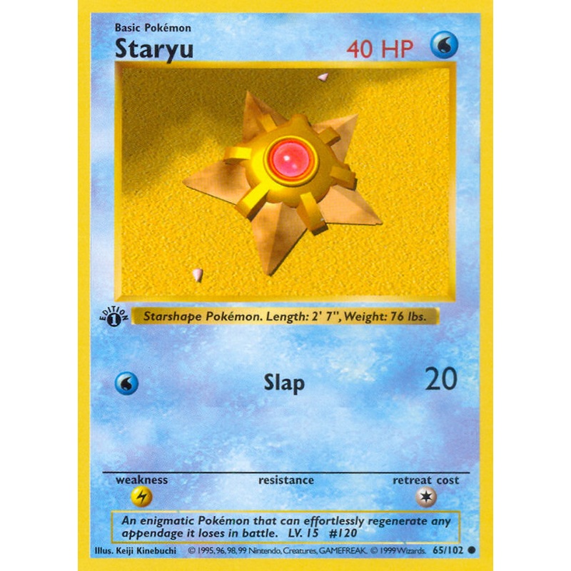 Staryu (65/102) (Shadowless) [Base Set 1st Edition]