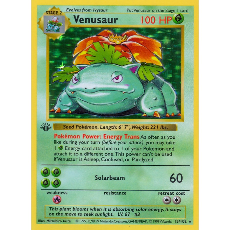 Venusaur (15/102) (Shadowless) [Base Set 1st Edition]