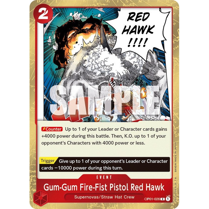 Gum-Gum Fire-Fist Pistol Red Hawk [Romance Dawn]