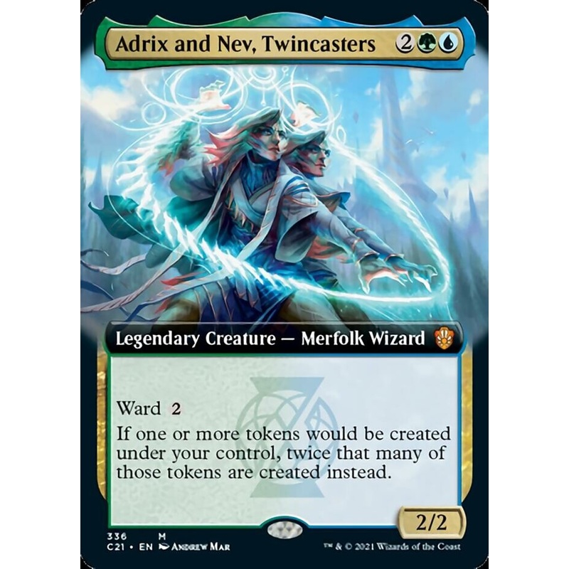 Adrix and Nev, Twincasters (Extended Art) [Commander 2021]