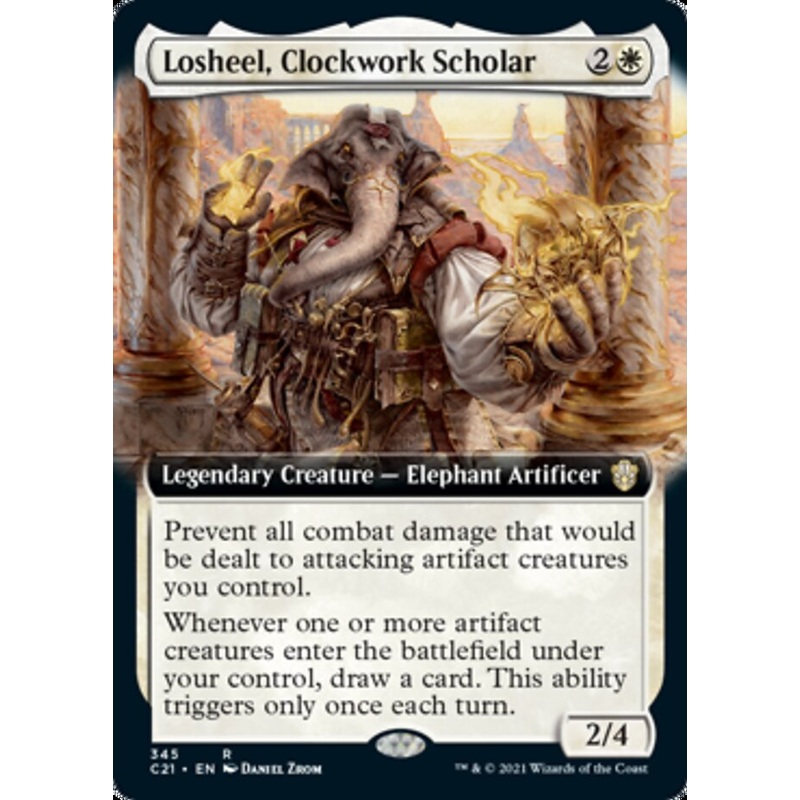 Losheel, Clockwork Scholar (Extended Art) [Commander 2021]