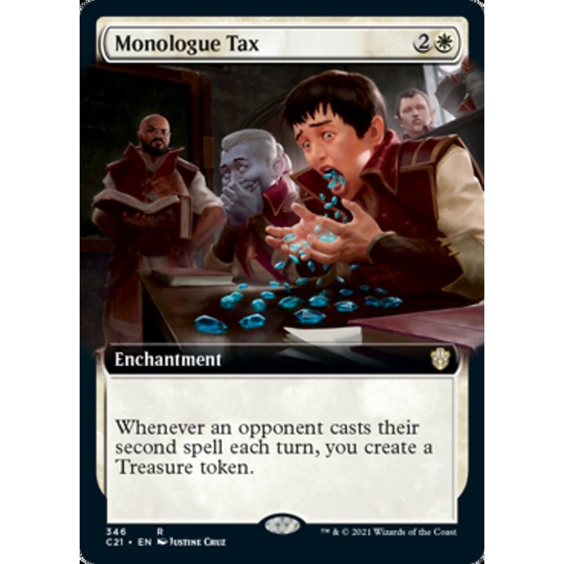 Monologue Tax (Extended Art) [Commander 2021]