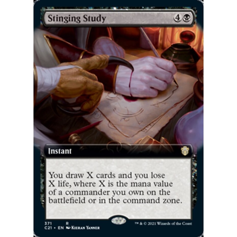 Stinging Study (Extended Art) [Commander 2021]
