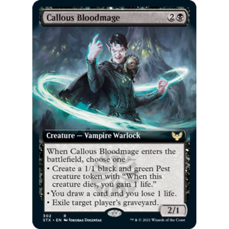 Callous Bloodmage (Extended Art) [Strixhaven: School of Mages]