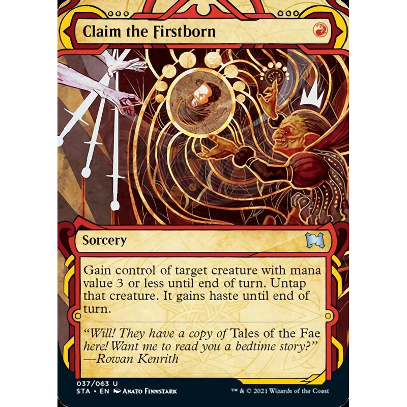 Claim the Firstborn (Foil Etched) [Strixhaven: School of Mages Mystical Archive]