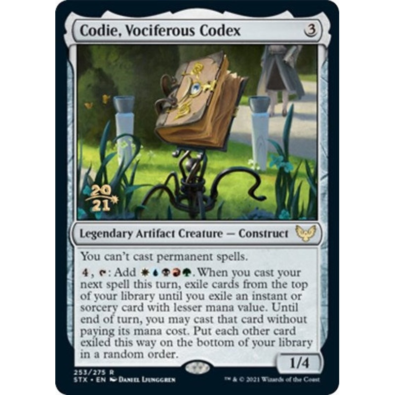 Codie, Vociferous Codex [Strixhaven: School of Mages Prerelease Promos]