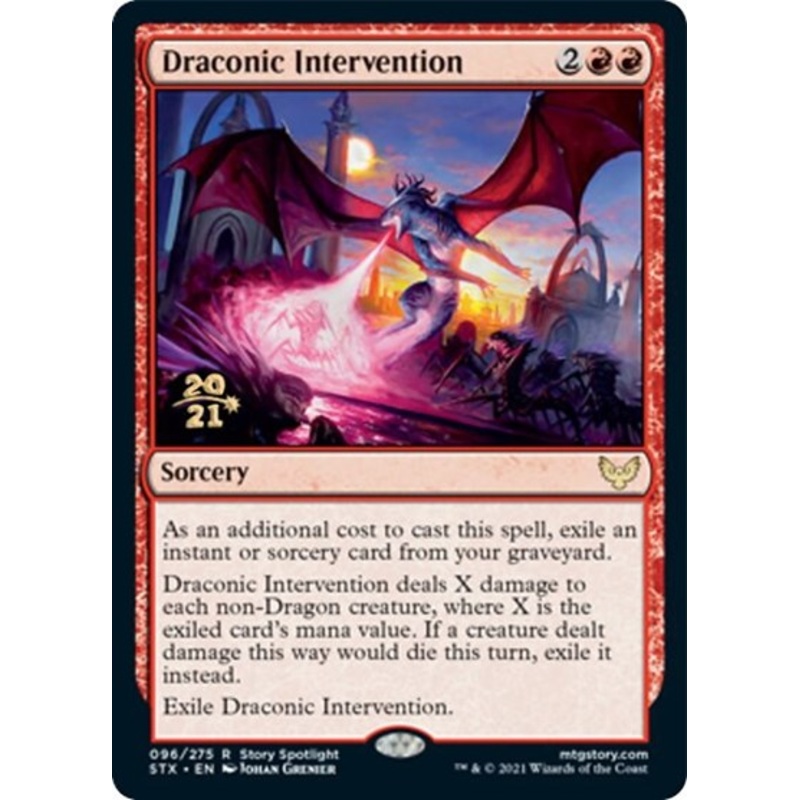 Draconic Intervention [Strixhaven: School of Mages Prerelease Promos]