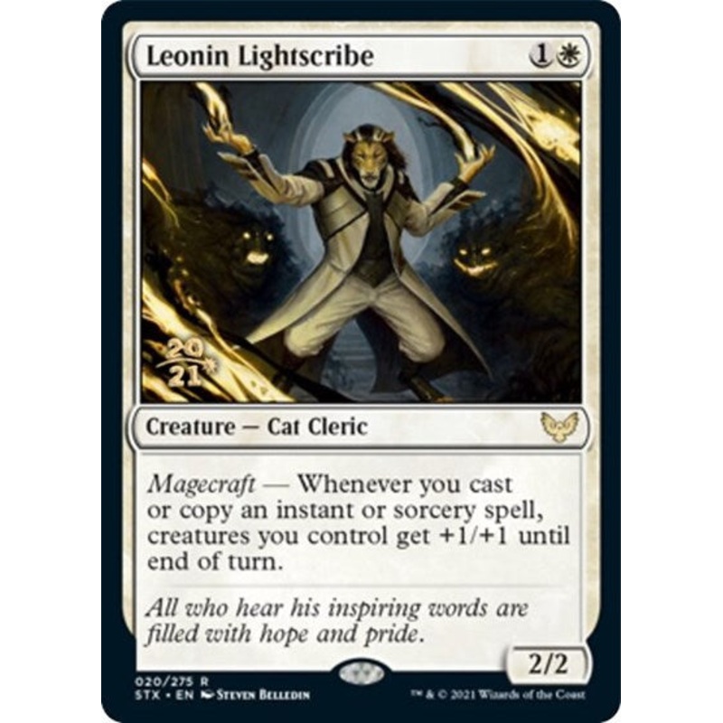 Leonin Lightscribe [Strixhaven: School of Mages Prerelease Promos]
