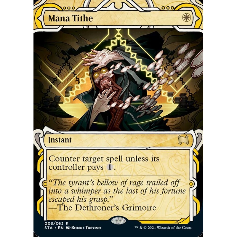 Mana Tithe (Foil Etched) [Strixhaven: School of Mages Mystical Archive]