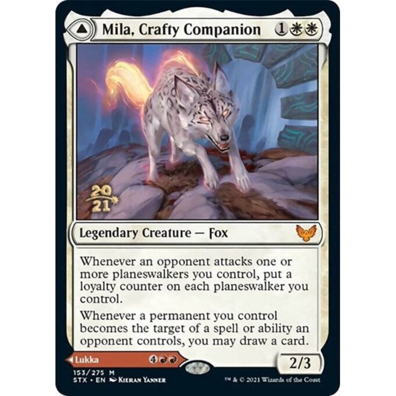 Mila, Crafty Companion // Lukka, Wayward Bonder [Strixhaven: School of Mages Prerelease Promos]