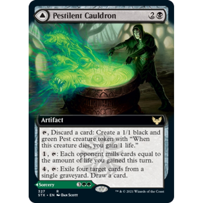 Pestilent Cauldron // Restorative Burst (Extended Art) [Strixhaven: School of Mages]