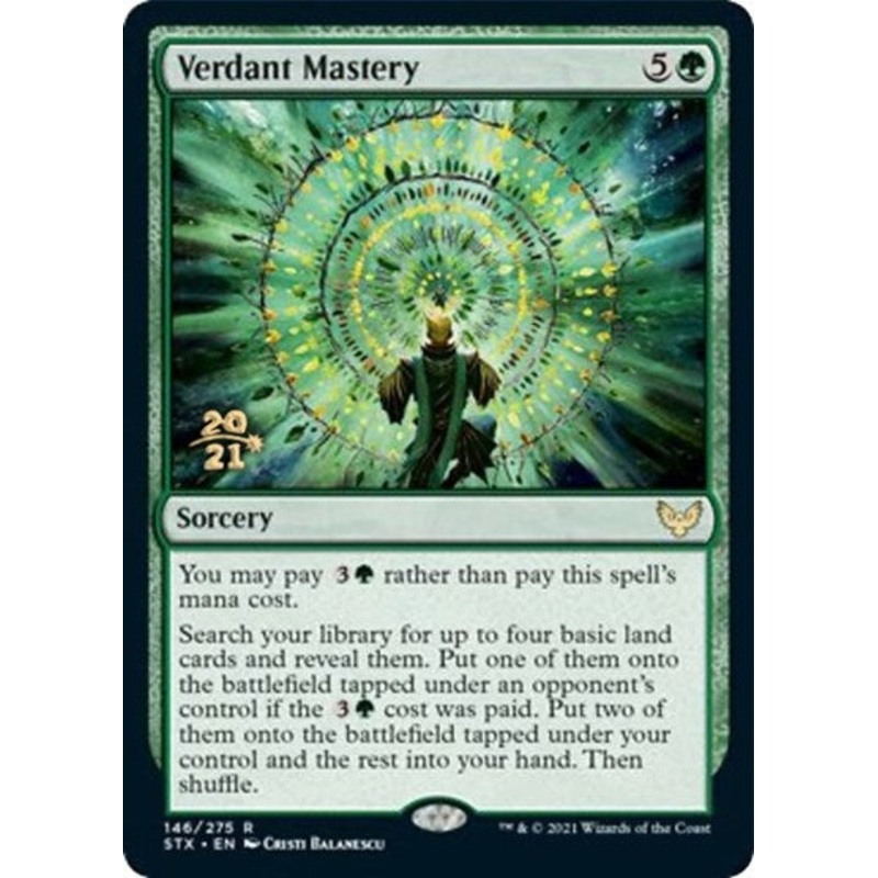 Verdant Mastery [Strixhaven: School of Mages Prerelease Promos]